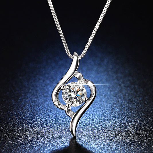 Eternal Twist Solitaire Pendant Necklace