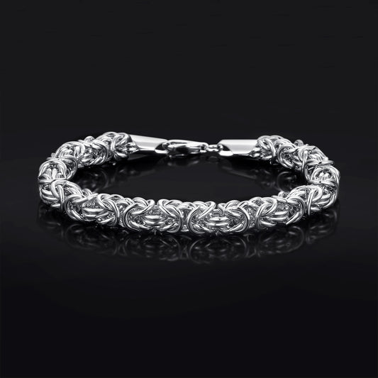 7mm Byzantine Link Bracelet – Premium Stainless Steel Chain Bracelet