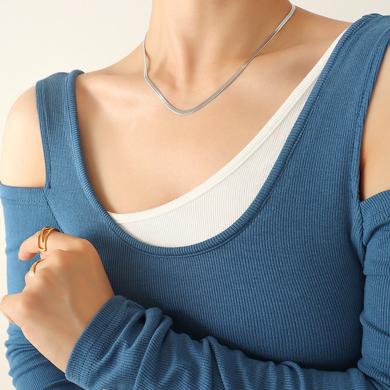 Luxe Herringbone Chain Necklace