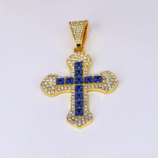Royal Sapphire Cross Pendant
