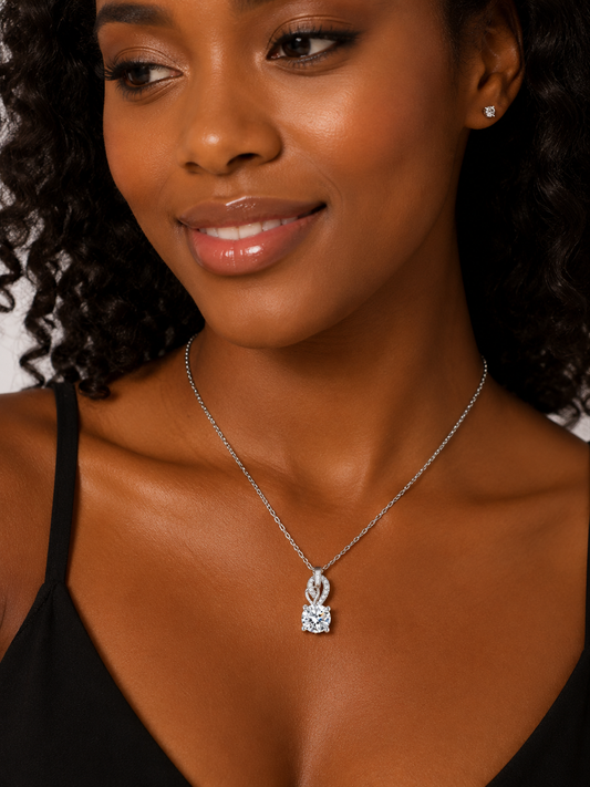 Radiant Infinity Solitaire Pendant Necklace