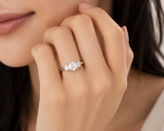 Three-Stone Diamond Engagement Ring