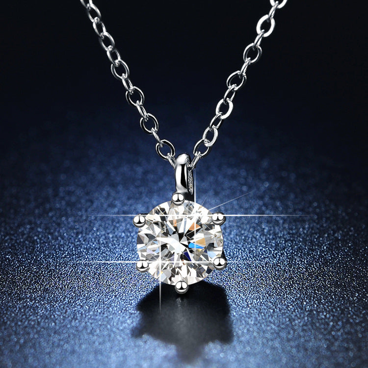 Celeste Solitaire Diamond Pendant Necklace
