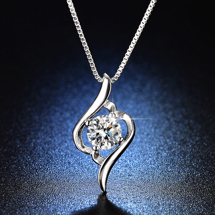 Eternal Twist Solitaire Pendant Necklace