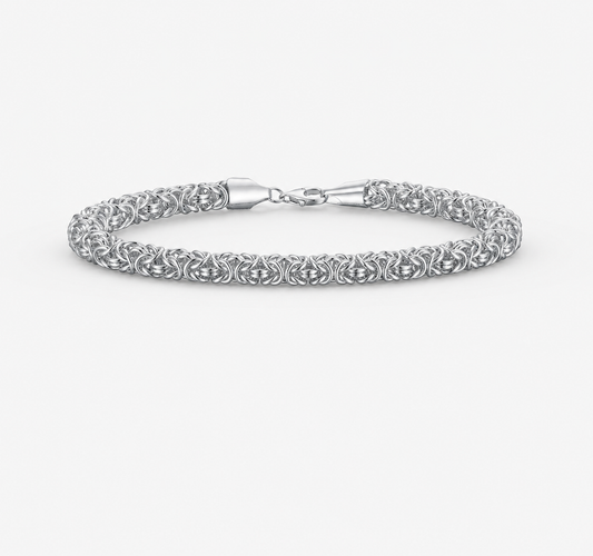 7mm Byzantine Link Bracelet – Premium Stainless Steel Chain Bracelet