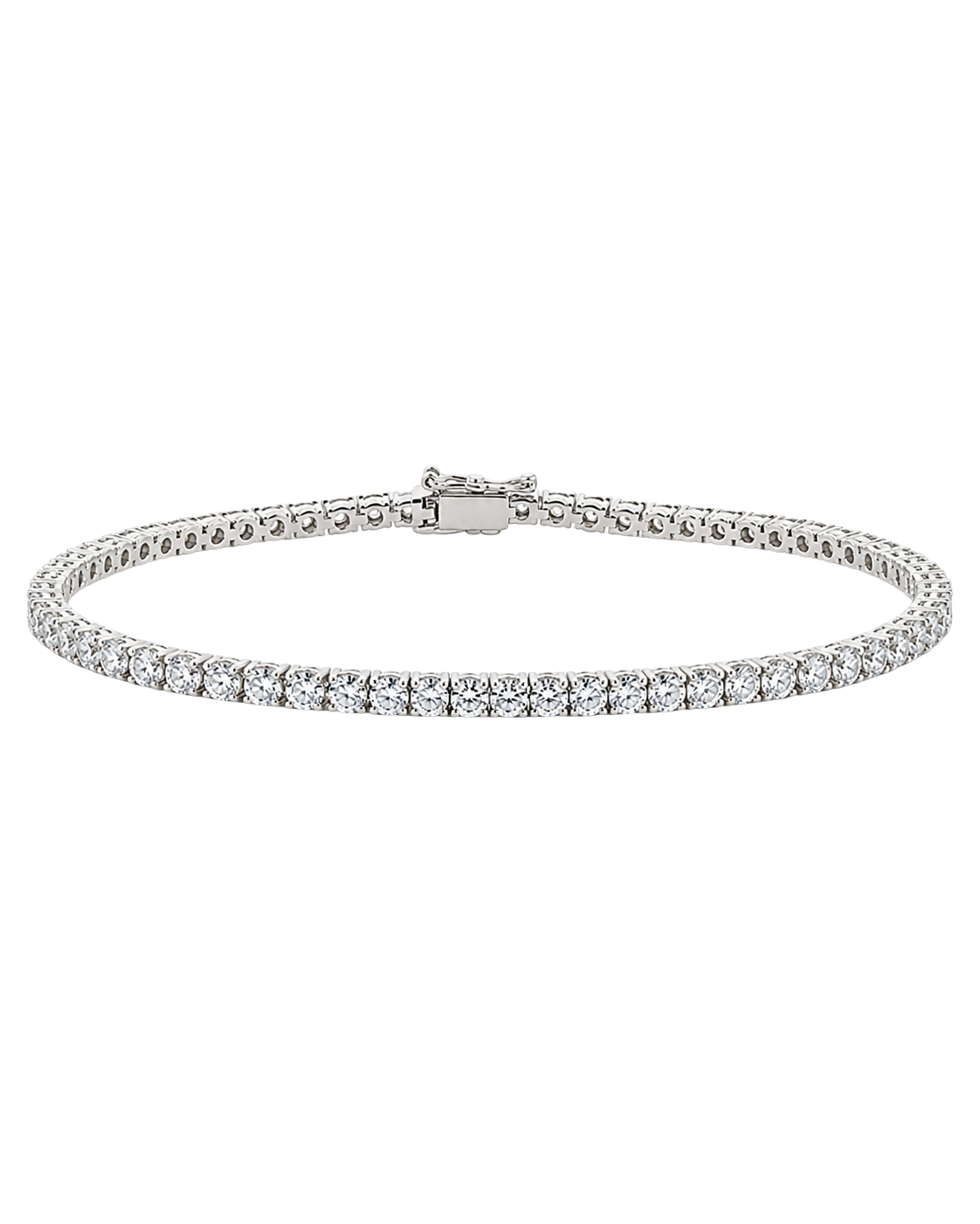 2mm Diamond Cubic Tennis Bracelet