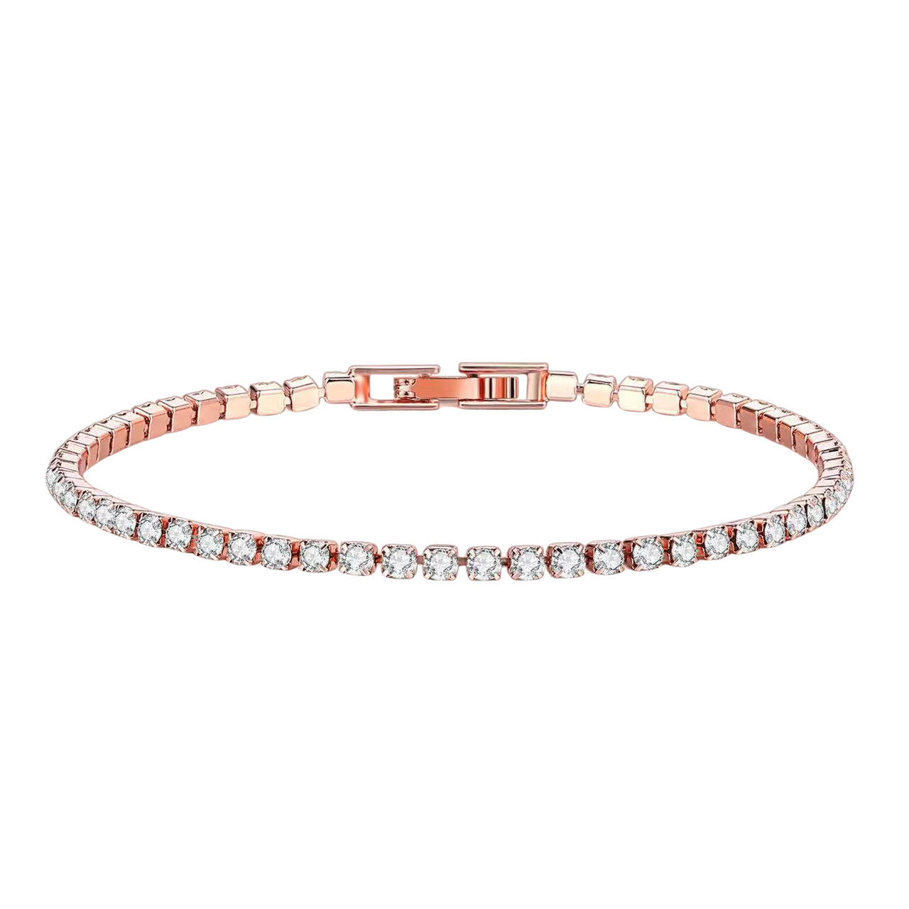 3mm Rose Gold Diamond Tennis Bracelet