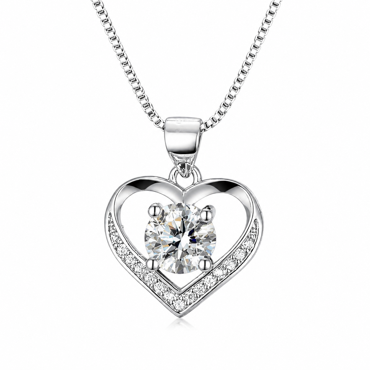 Eternal Heart Sparkle Diamond Necklace