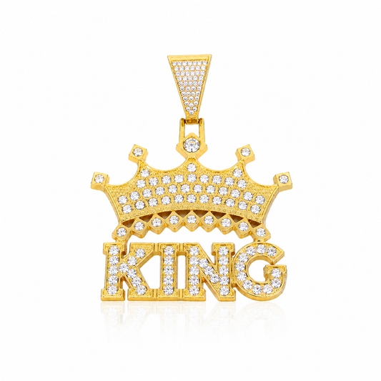 Iced King Crown Pendant