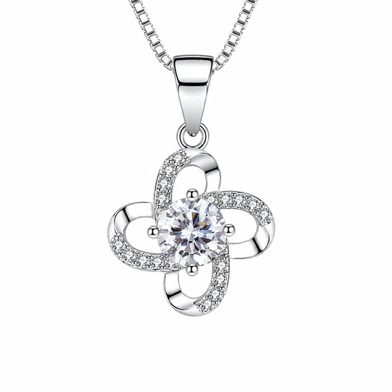 Luna Bloom Diamond Pendant Necklace