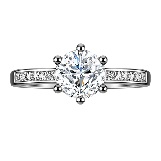 1 Carat Diamond Pavé Engagement Ring