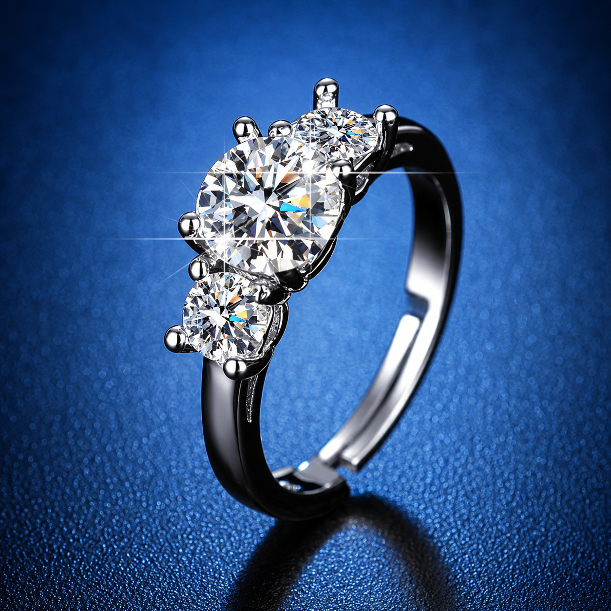 Three-Stone Diamond Engagement Ring