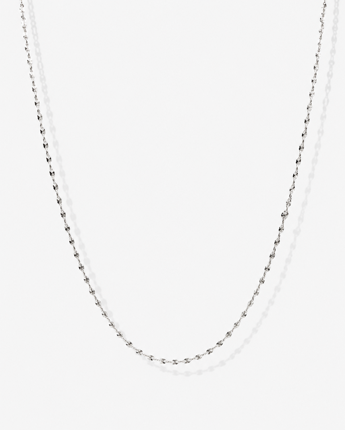 Lumière Mirror White Gold Chain Necklace