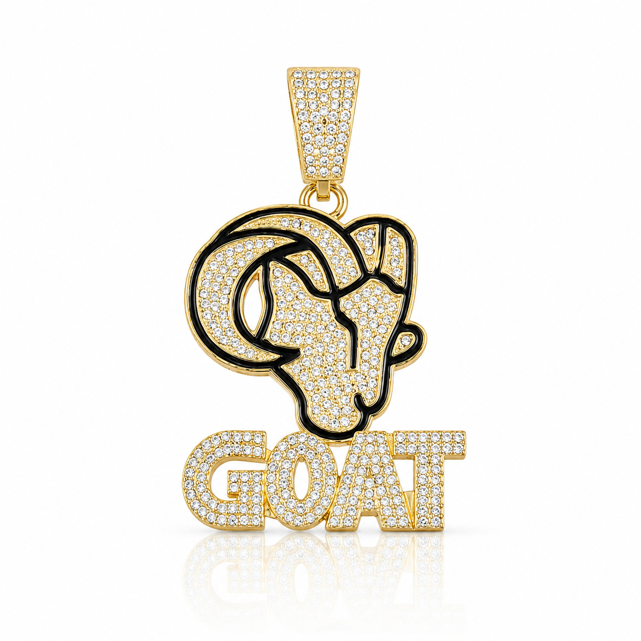 Iced Goat Head “GOAT” Pendant