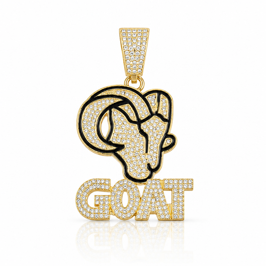 Iced Goat Head “GOAT” Pendant