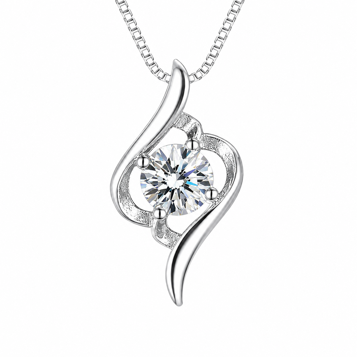 Eternal Twist Solitaire Pendant Necklace