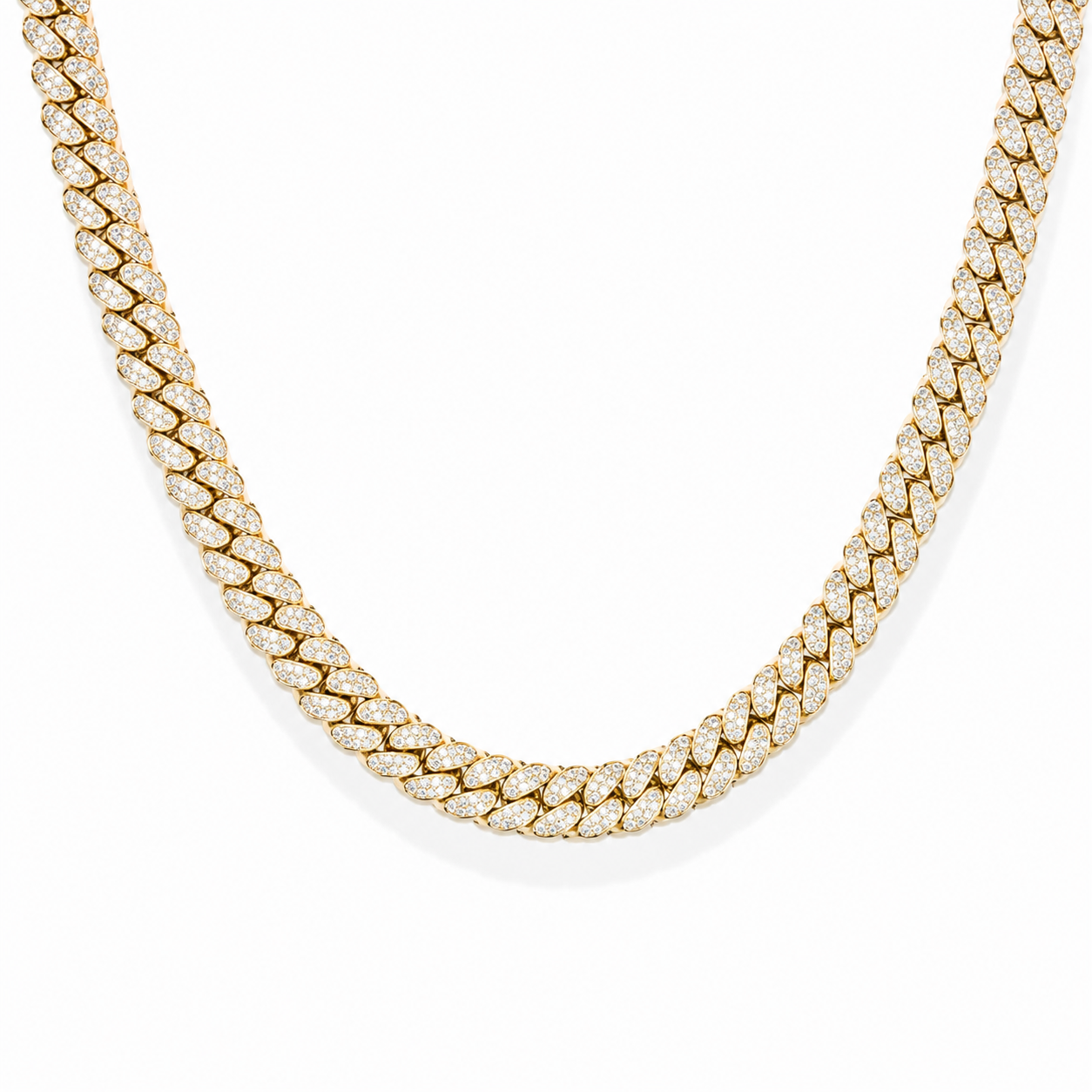 Iced Out Cuban Gold Link Chain 12mm