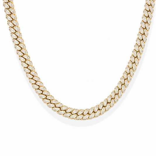 Iced Out Cuban Gold Link Chain 12mm
