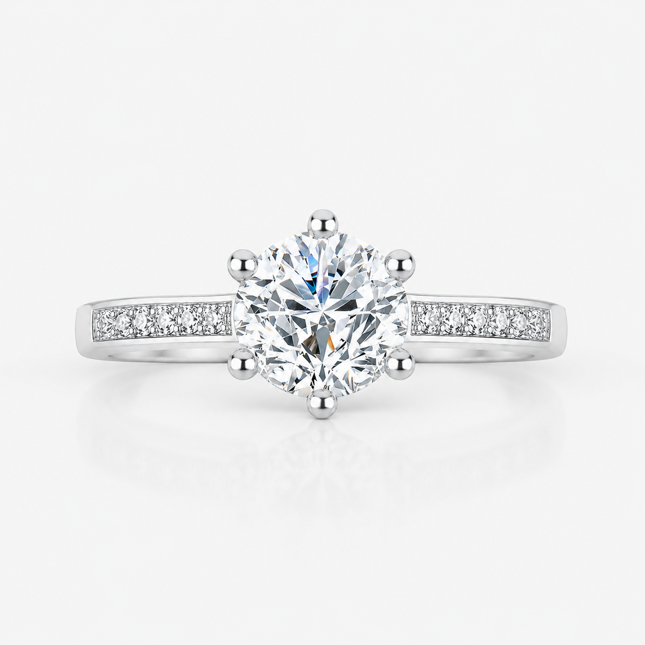 1 Carat Diamond Pavé Engagement Ring
