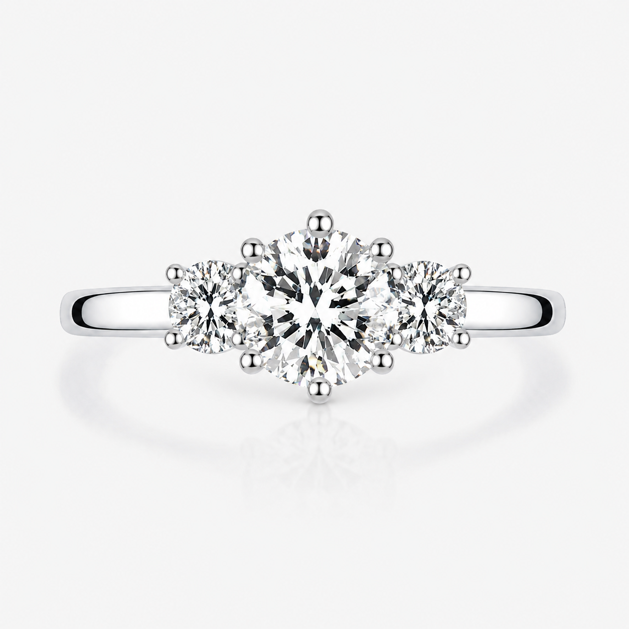 Three-Stone Diamond Engagement Ring