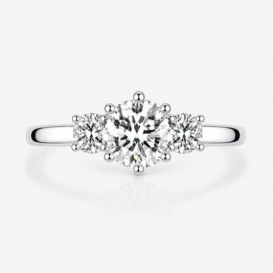 Three-Stone Diamond Engagement Ring