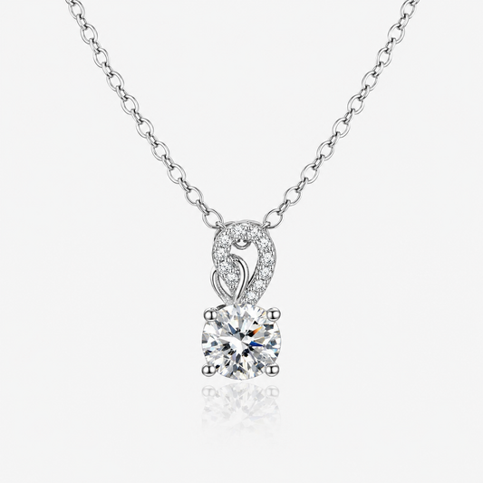 Radiant Infinity Solitaire Pendant Necklace