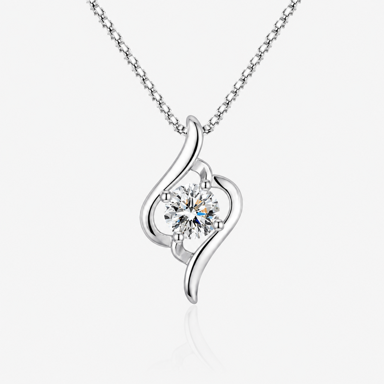 Eternal Twist Solitaire Pendant Necklace