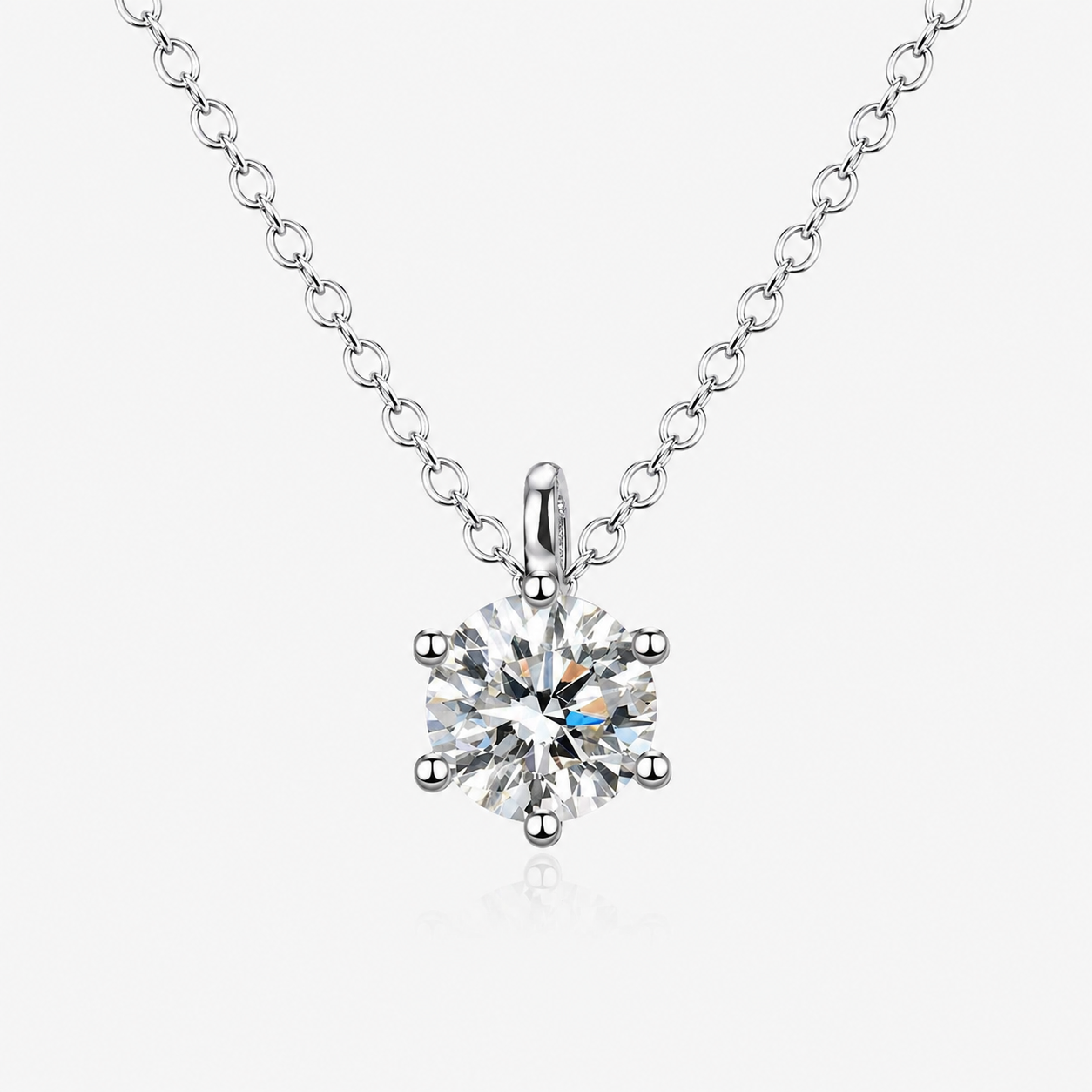 Celeste Solitaire Diamond Pendant Necklace