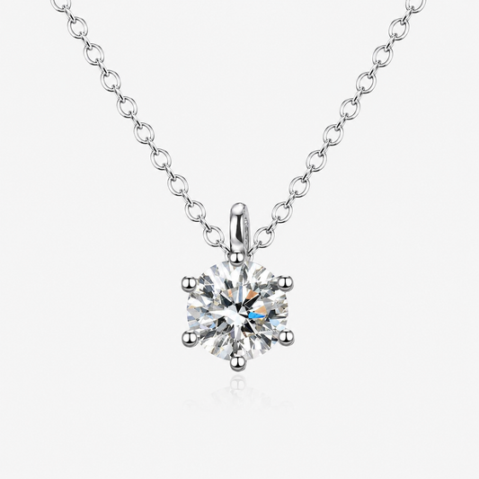Celeste Solitaire Diamond Pendant Necklace