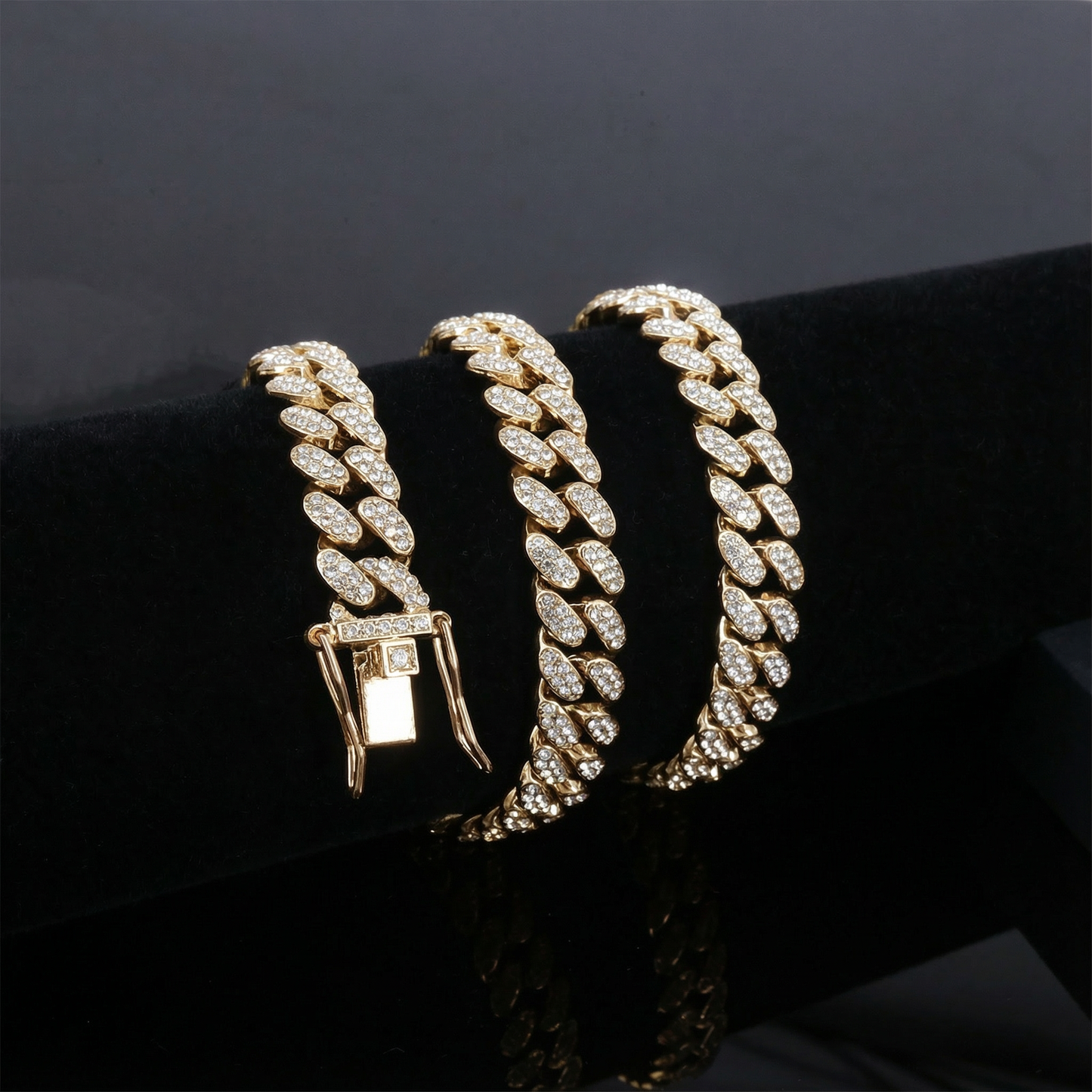 Iced Out Cuban Gold Link Chain 12mm