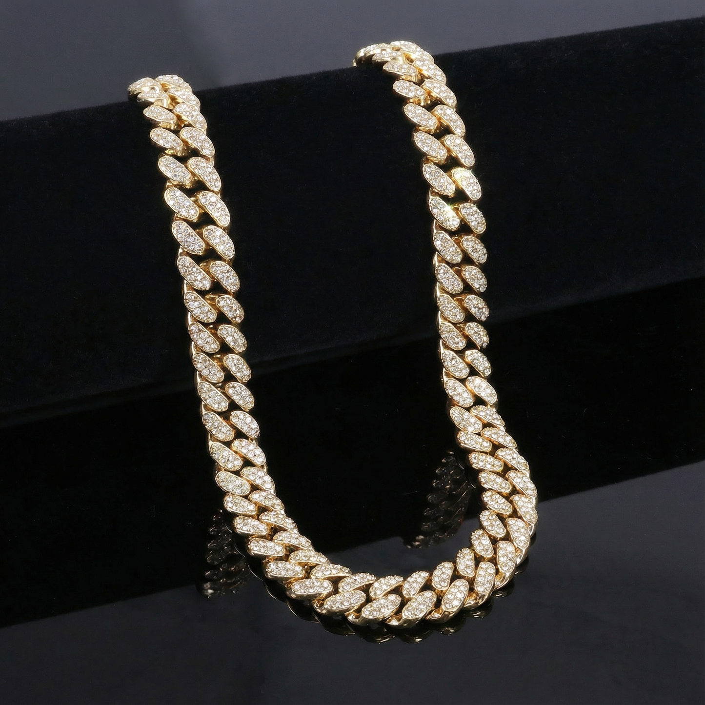 Iced Out Cuban Gold Link Chain 12mm