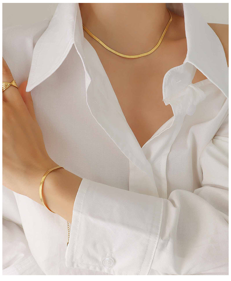 Luxe Herringbone Chain Necklace