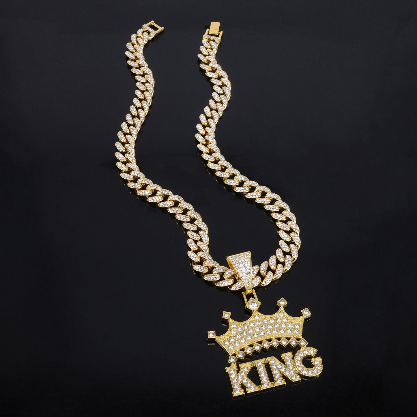 Iced King Crown Pendant
