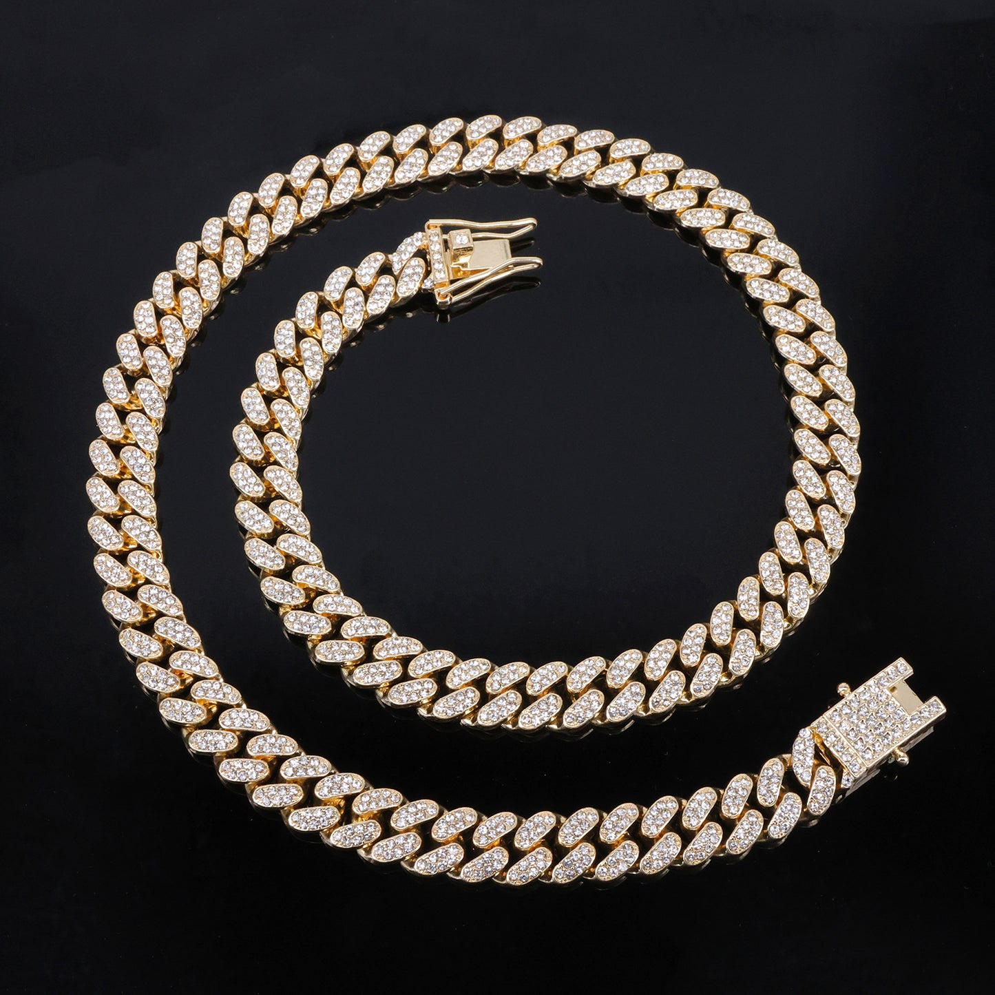 Iced Out Cuban Gold Link Chain 12mm