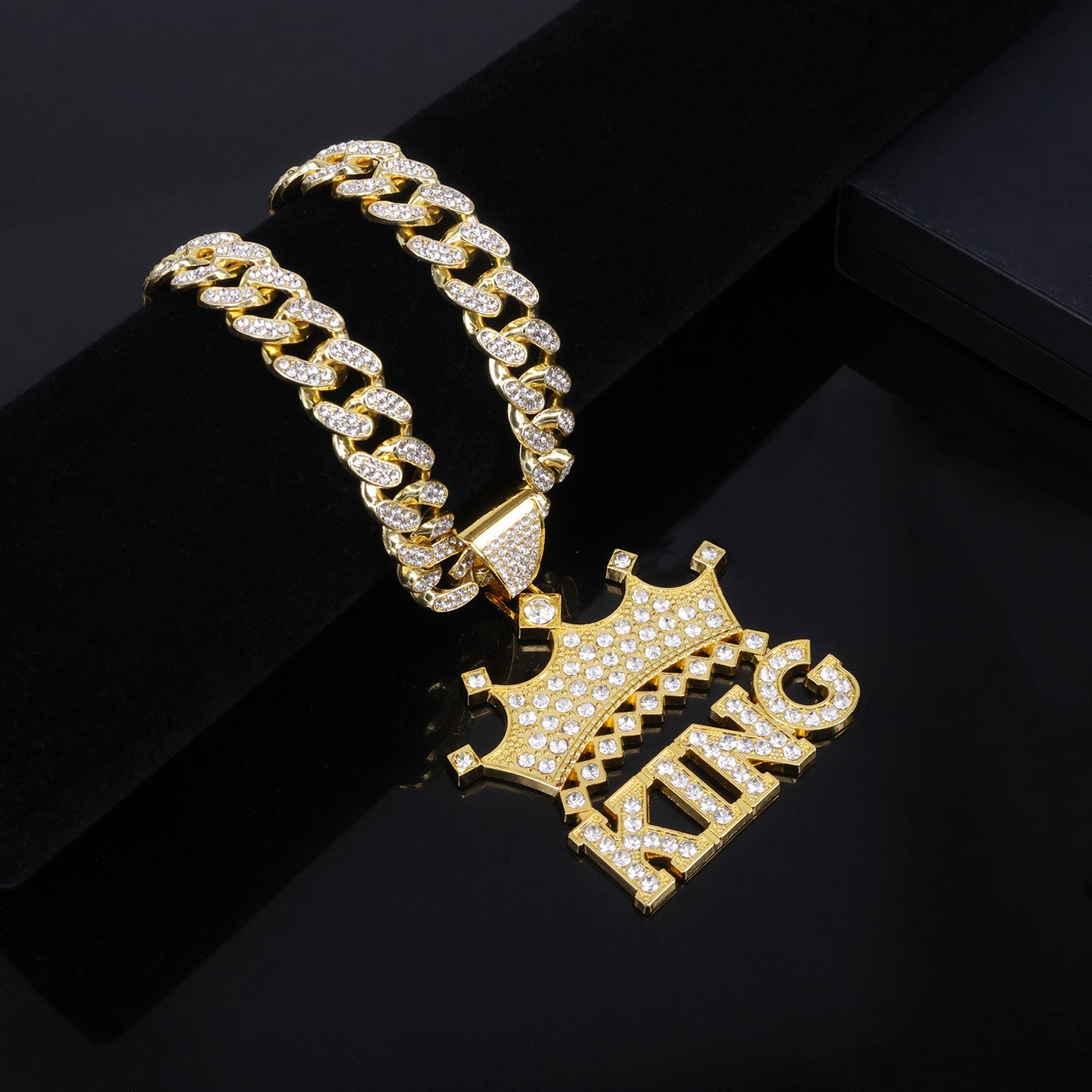Iced King Crown Pendant