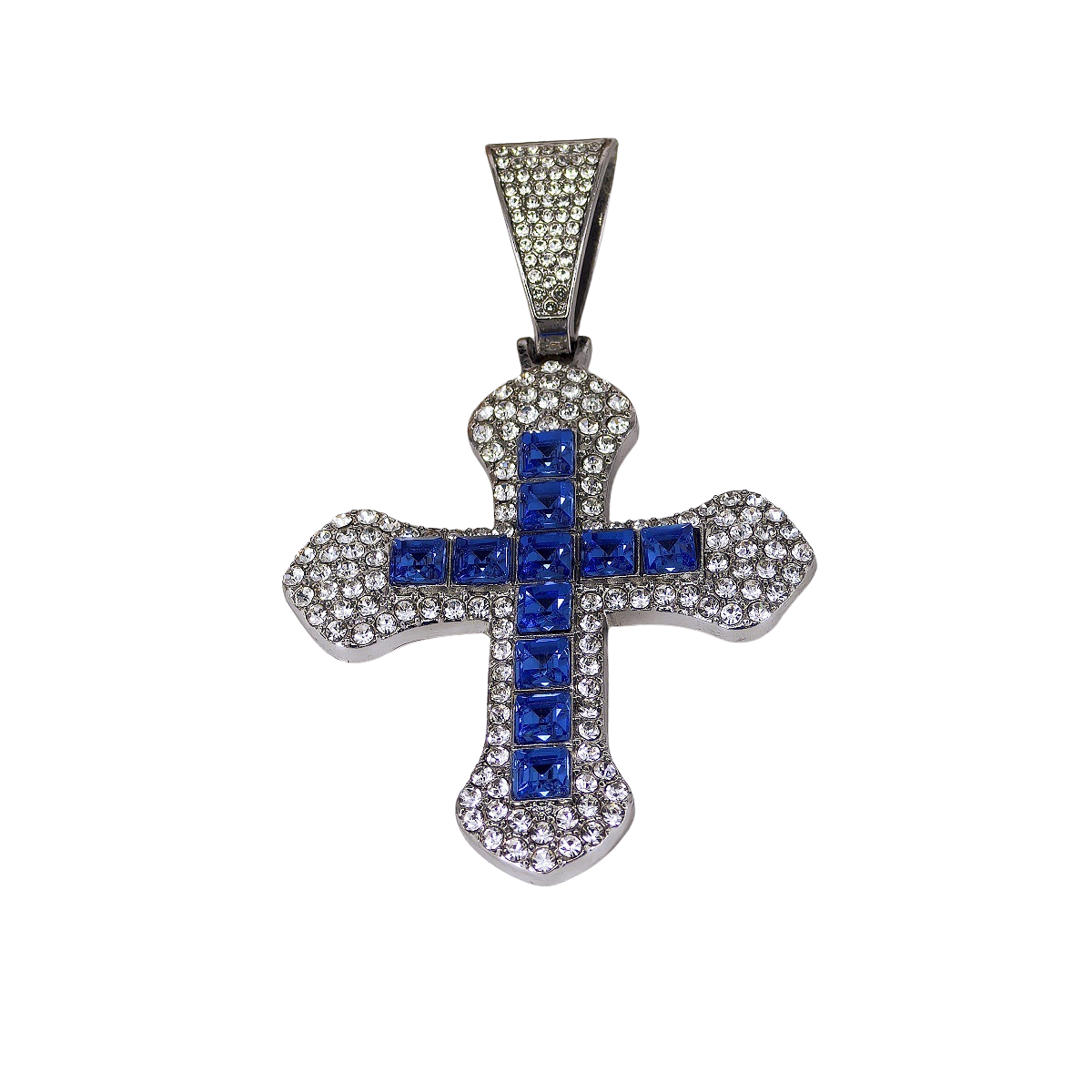Blue Dominion Cross Pendant