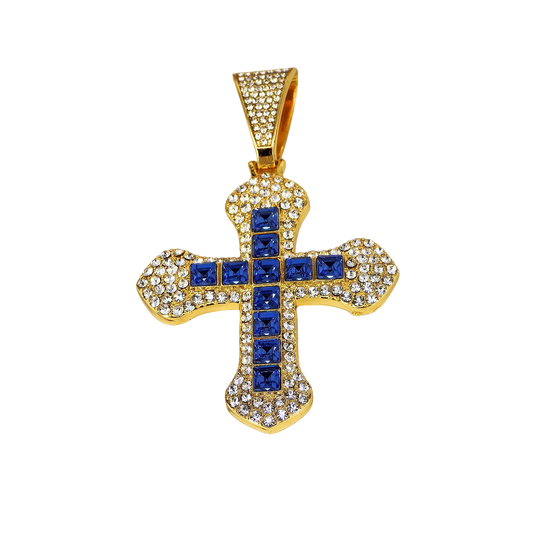 Royal Sapphire Cross Pendant