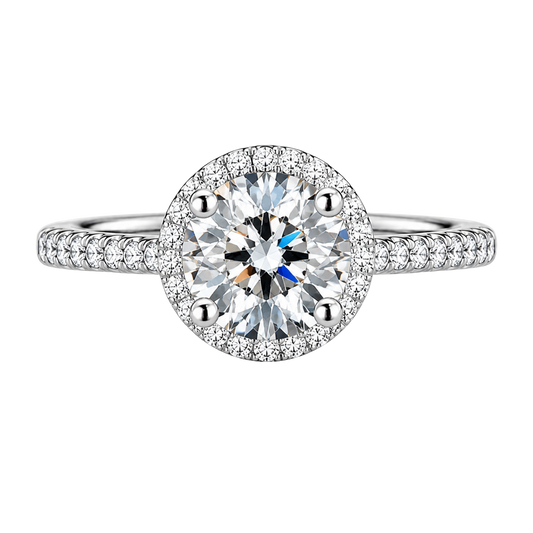 1 Carat Halo Diamond Engagement Ring