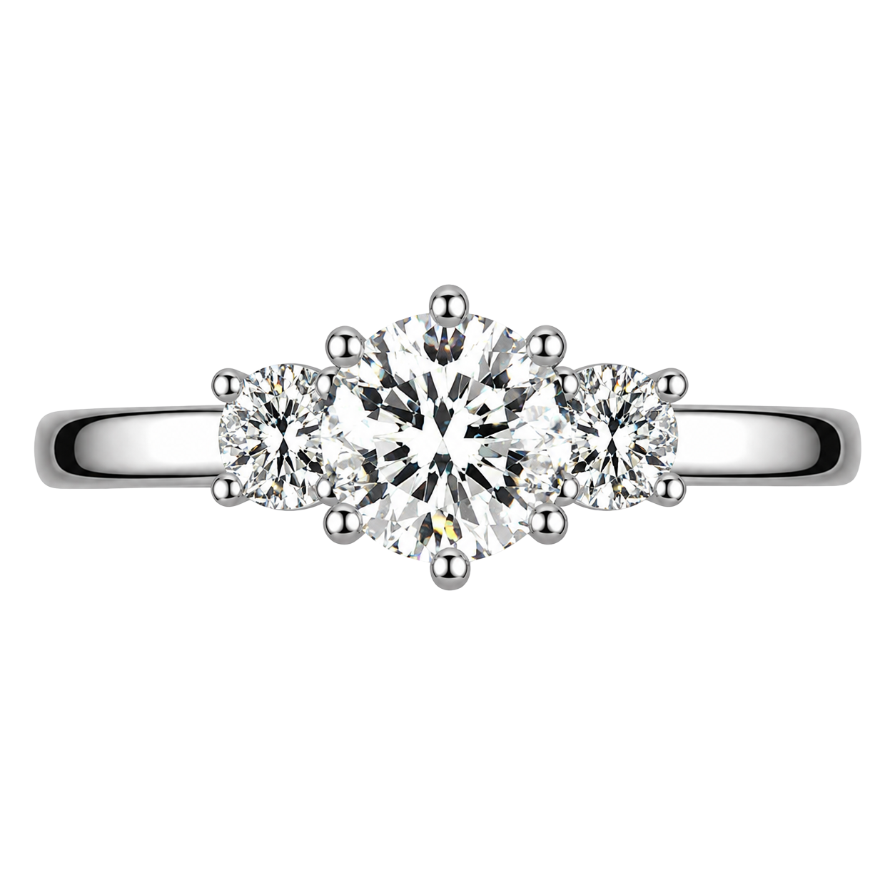 Three-Stone Diamond Engagement Ring