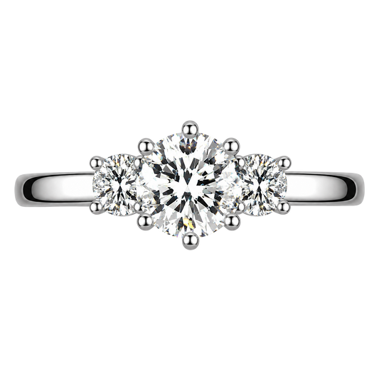 Three-Stone Diamond Engagement Ring