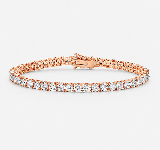 Rose Gold Diamond Tennis Bracelet