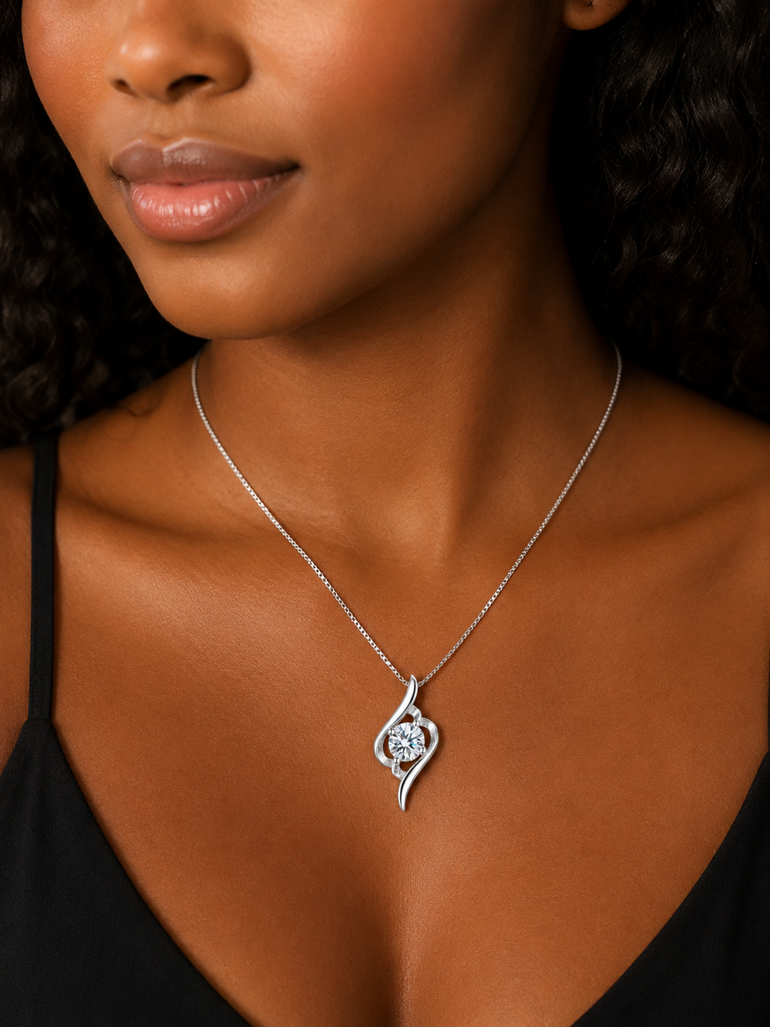 Eternal Twist Solitaire Pendant Necklace