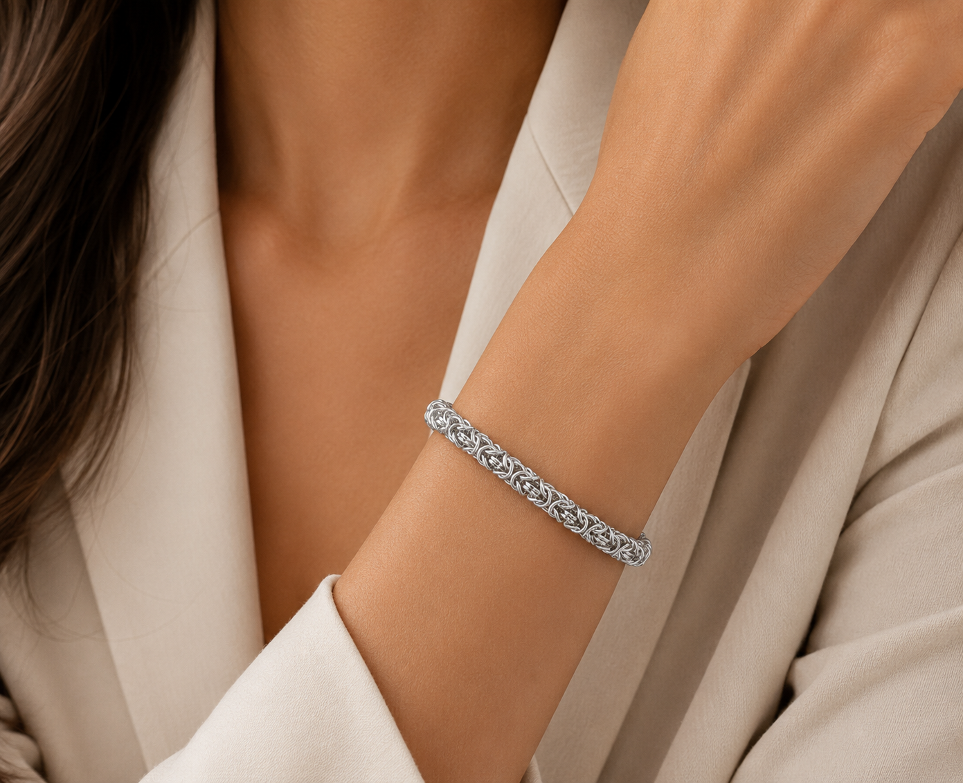 7mm Byzantine Link Bracelet – Premium Stainless Steel Chain Bracelet