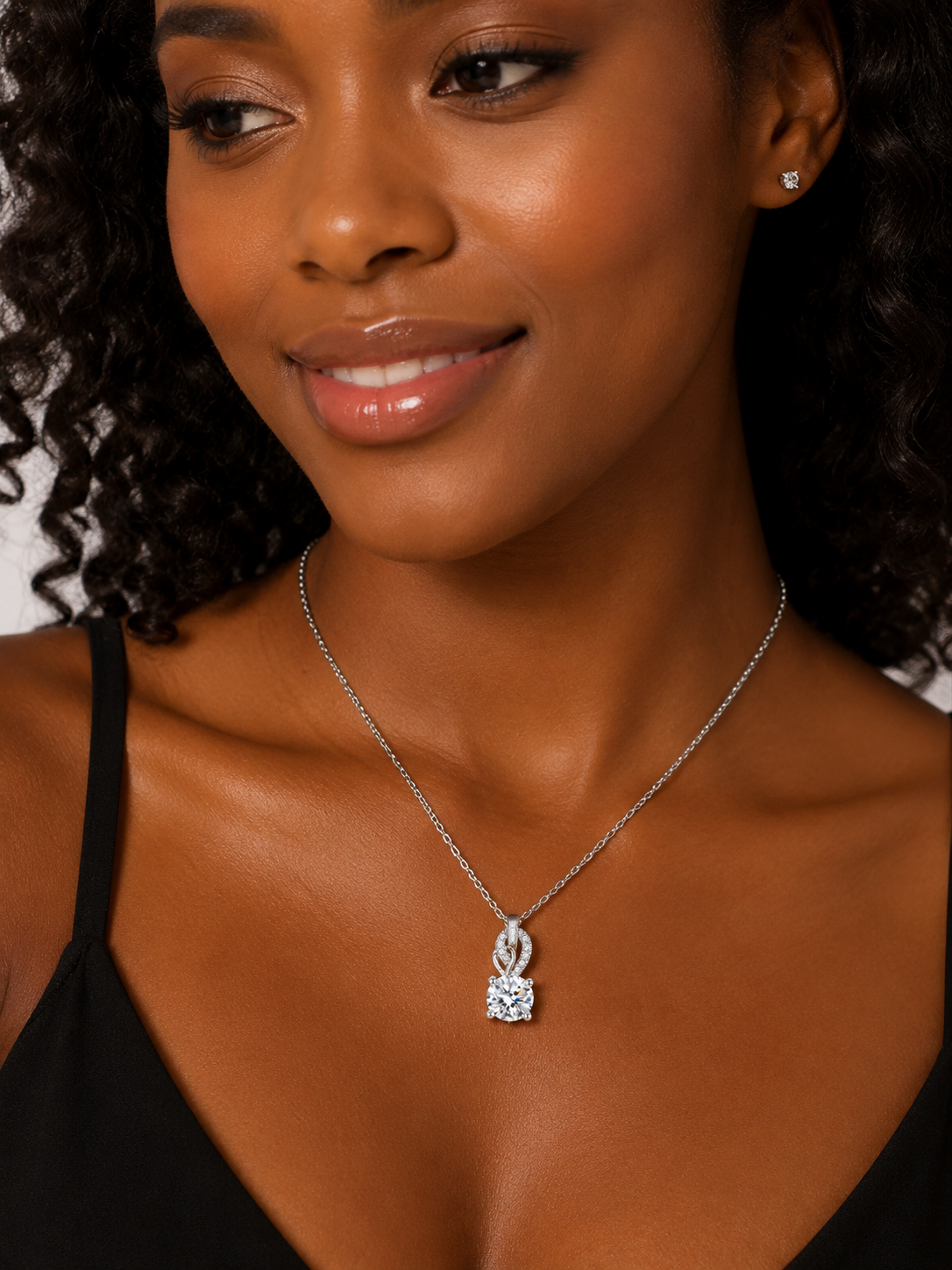 Radiant Infinity Solitaire Pendant Necklace