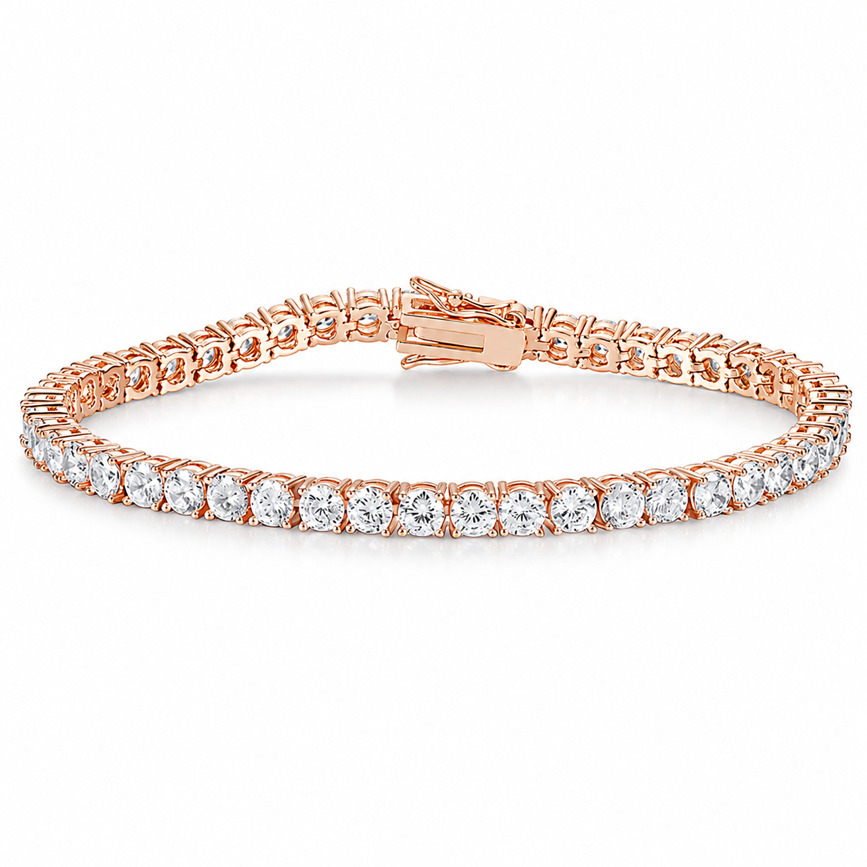 Rose Gold Diamond Tennis Bracelet