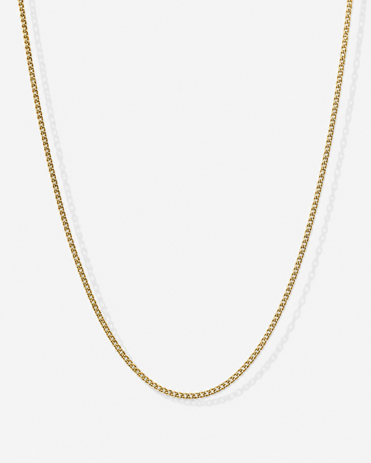 Chaîne Curb Necklace in 14k Gold