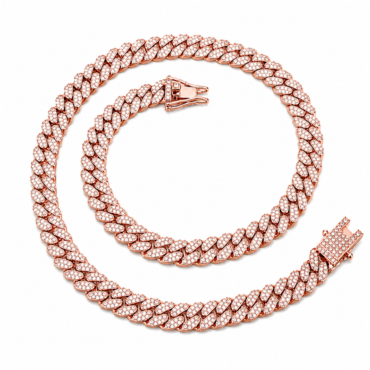 Monaco 12mm Iced Out Cuban Link Necklace