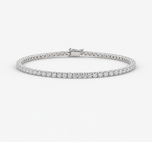 2mm Diamond Cubic Tennis Bracelet
