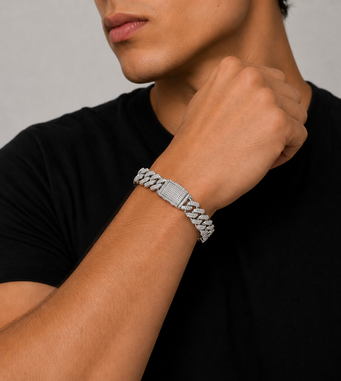 14mm Iced Out Cuban Link Bracelet – Premium Micro Pavé Statement Bracelet