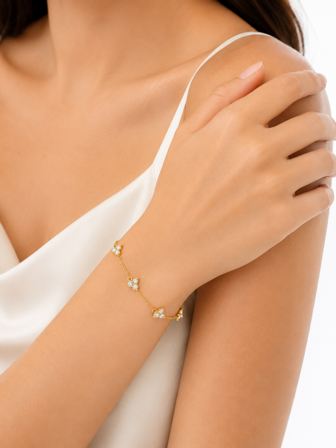 Celeste Clover Station Bracelet